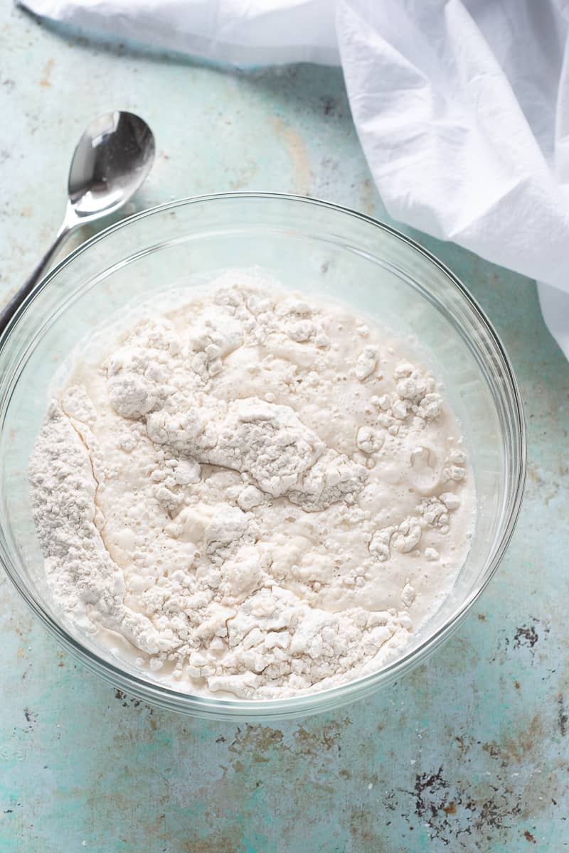 High-gluten flour and water