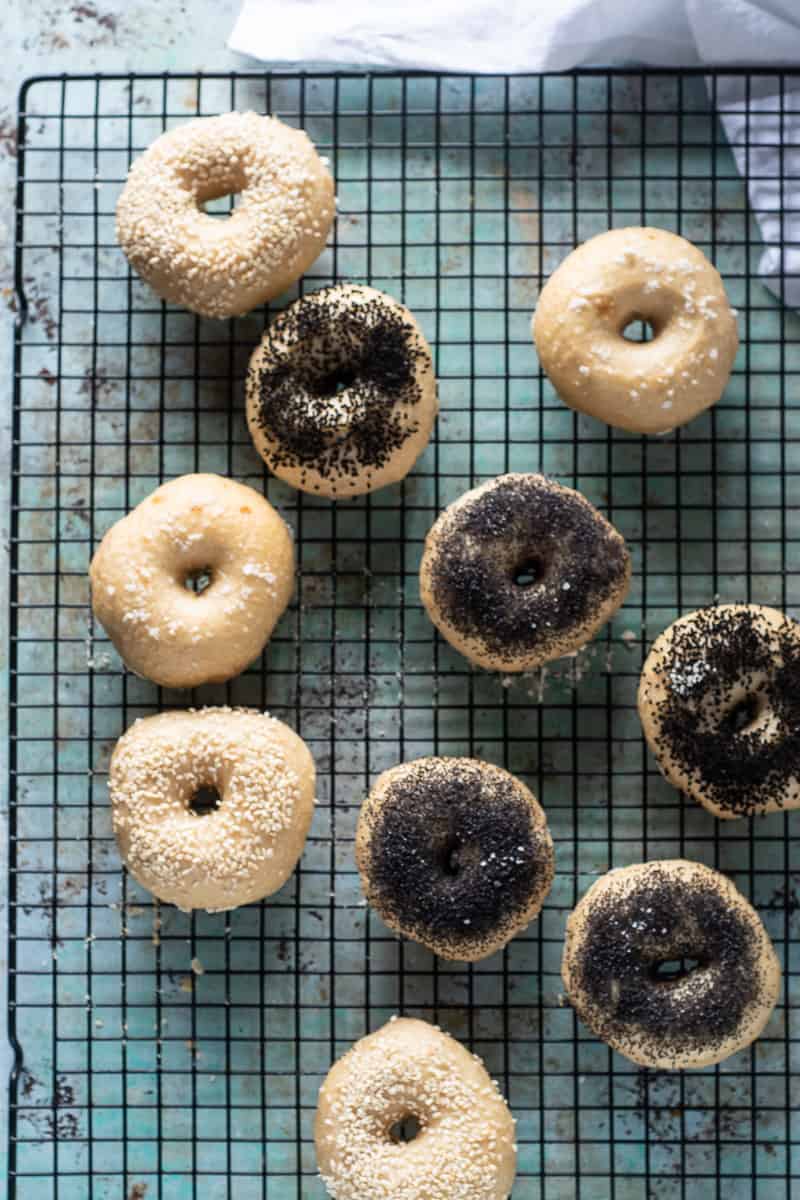 Bagels out of the oven