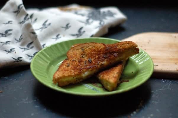 Triple Cream, Cheddar, and Sage Butter Grilled Cheese