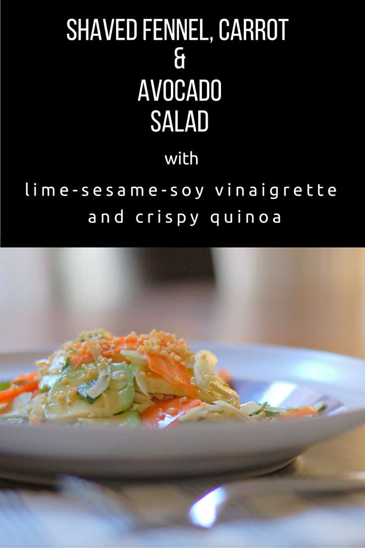 Shaved Fennel, Carrot, and Avocado Salad