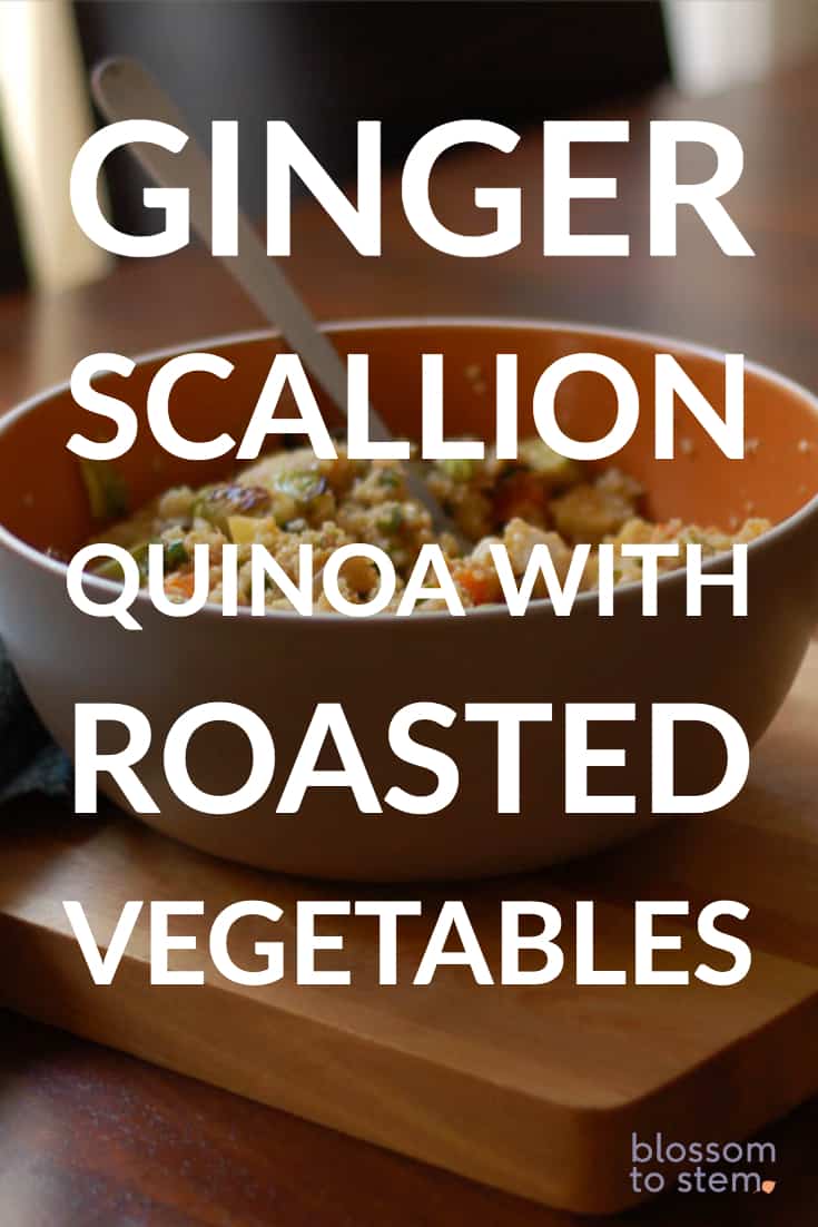 Ginger Scallion Quinoa with Roasted Vegetables