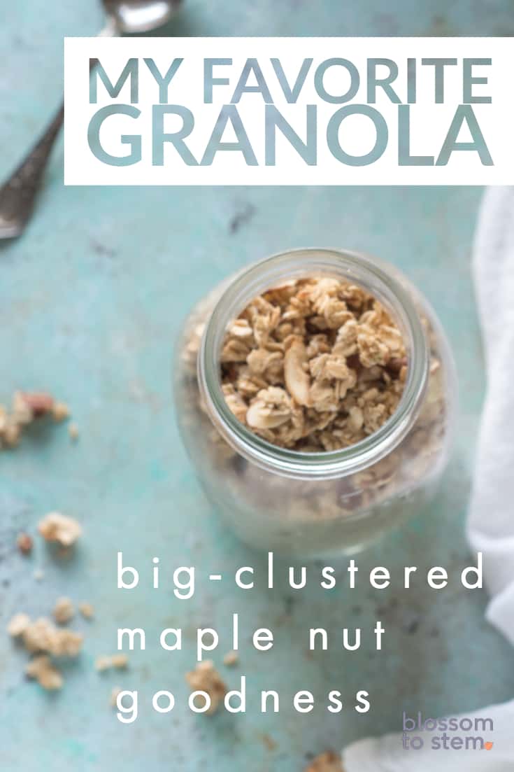 My Favorite Granola, big-clustered maple nut goodness