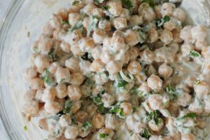 Indian-Spiced Yogurt Chickpeas. Cool, creamy, tangy, exotic. Gluten free, vegetarian. From Blossom To Stem | Because Delicious www.blossomtostem.net