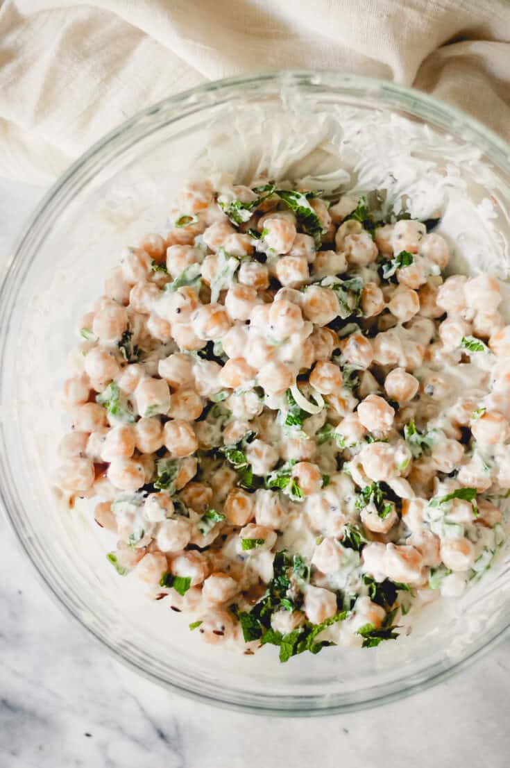 Yogurt Chickpeas with Indian-ish Spices