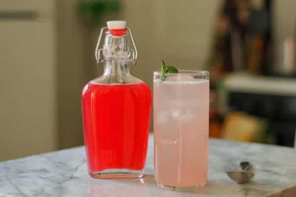 Rhubarb Syrup. Great in homemade soda (and in cocktails). So simple to make. From Blossom to Stem | Because Delicious | www.blossomtostem.net