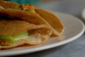 Squash Blossom Quesadillas. Looking for something to do with squash blossoms? No stuffing or frying necessary. From Blossom to Stem | Because Delicious www.blossomtostem.net