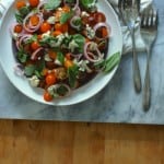 Tomato, Roquefort, and Red Onion Salad. A kicky, big-flavored salad to celebrate tomato season. From Blossom to Stem | Because Delicious https://www.blossomtostem.net