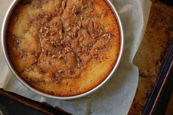 Peach-Apricot Buttermilk Buckle. A homey comforting dessert perfect for low key gatherings. From Blossom to Stem | Because Delicious www.blossomtostem.net