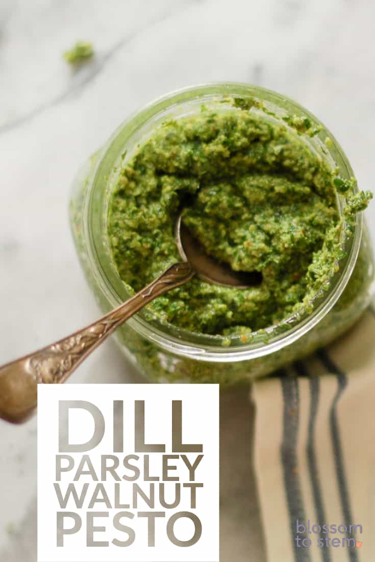 Dill, Parsley, Walnut Pesto