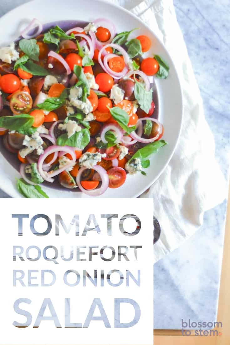 Tomato Roquefort and Red Onion Salad