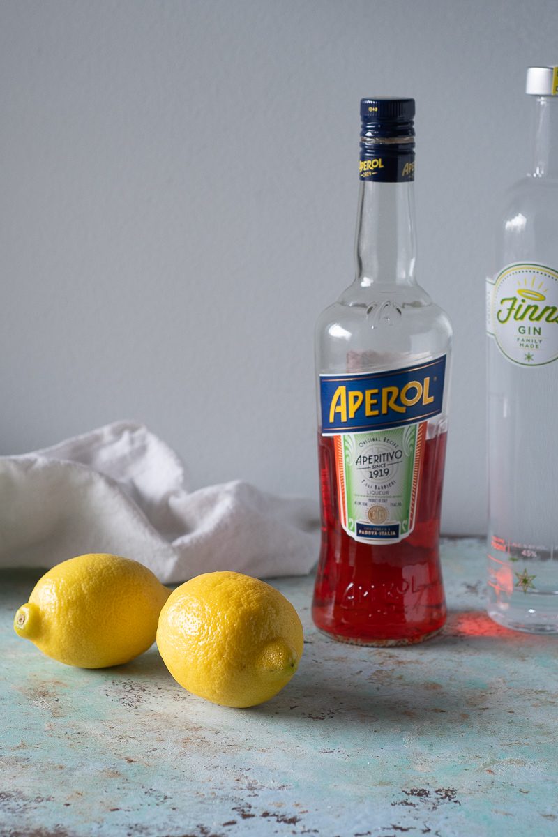 Aperol, gin, and lemons