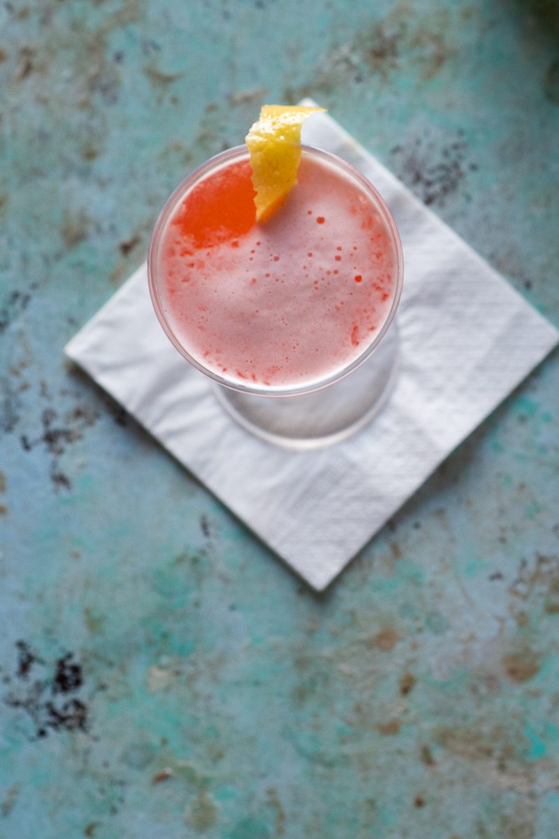 Aperol Sour overhead shot