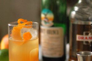 The Kingston Club. A fruity but restrained tiki drink with Drambuie, Fernet Branca, pineapple, and lime topped with fizzy water and an orange twist. From Blossom to Stem | Because Delicious www.blossomtostem.net