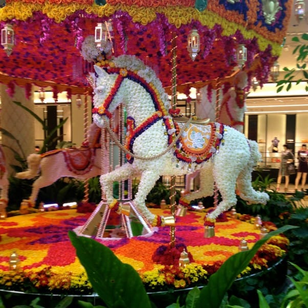 Carousel made of flowers at the Wynn, Las Vegas, NV From Blossom to Stem | Because Delicious www.blossomtostem.net