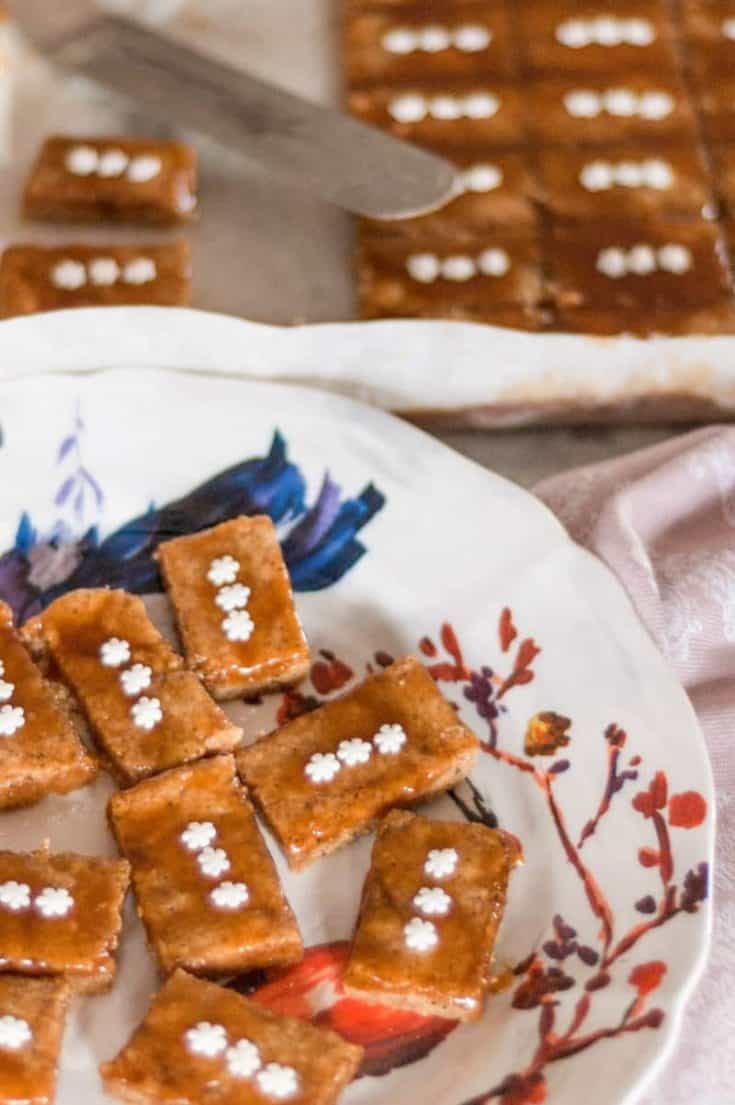 Butterscotch-Glazed Espresso Shortbread Cookies