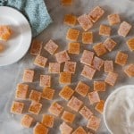 Passion Fruit Pate de Fruit (fruit jellies, or gummies). Gem-like chewy fruit candies. A lovely confection for a special occasion. From Blossom to Stem | Because Delicious www.blossomtostem.net