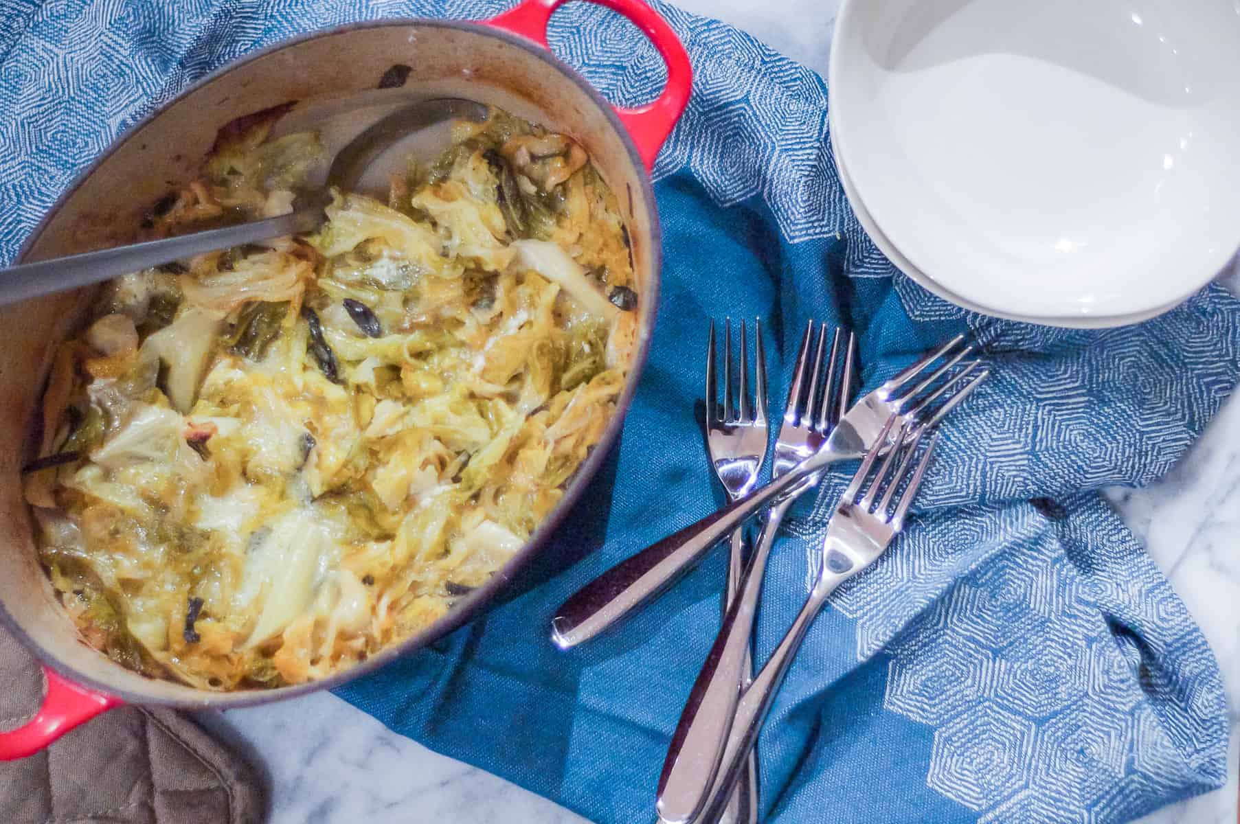 Savoy Cabbage Gratin, meltingly tender comfort Blossom to Stem