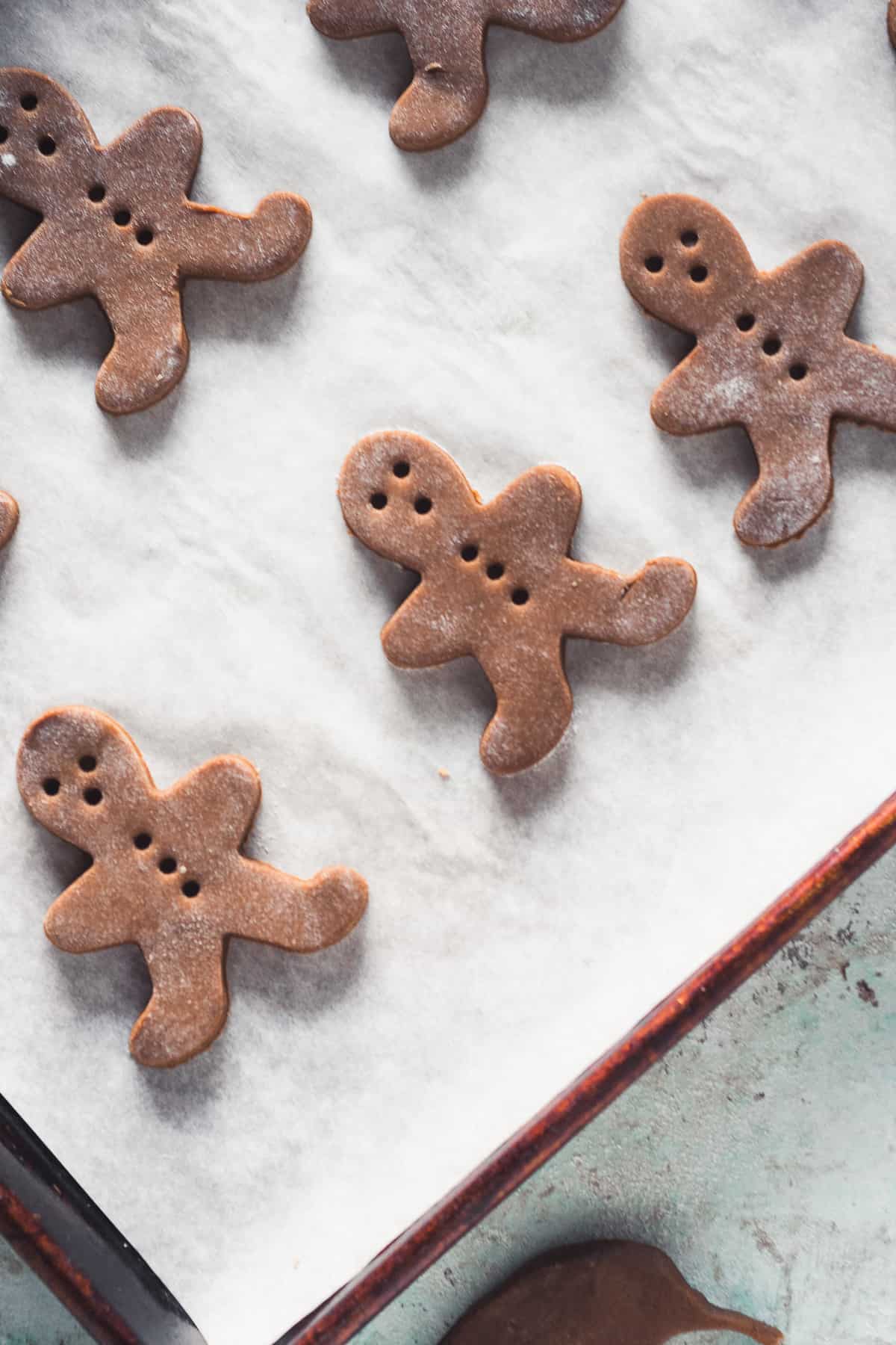 Set of 4 3dRose cst_27912_1 Gingerbread Man Cookies-Soft Coasters 