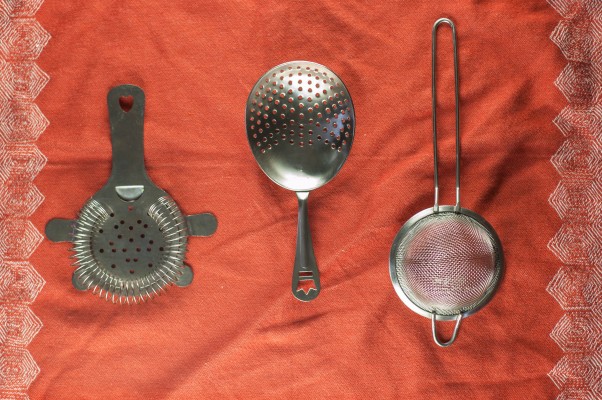 A Hawthorne Strainer, A Julep Strainer, And a Fine Mesh Strainer will handle all your straining needs. #cocktailbasics From Blossom to Stem | Because Delicious www.blossomtostem.net