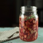 Pickled rhubarb. A savory spin on rhubarb and a simple way to brighten a salad. From Blossom to Stem | Because Delicious www.blossomtostem.net