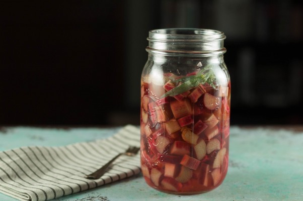 Pickled rhubarb. A savory spin on rhubarb and a simple way to brighten a salad. From Blossom to Stem | Because Delicious www.blossomtostem.net