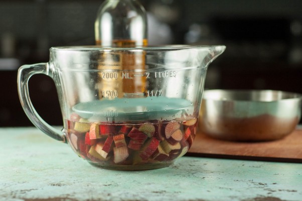 Pickled rhubarb. A savory spin on rhubarb and a simple way to brighten a salad. From Blossom to Stem | Because Delicious www.blossomtostem.net