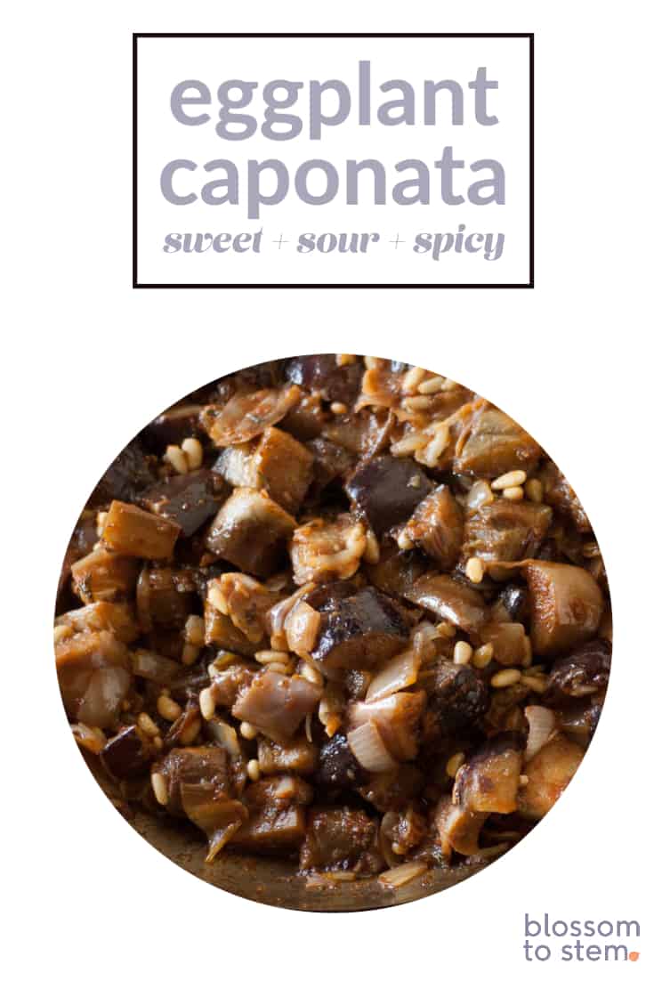 Eggplant Caponata: sweet + sour + spicy