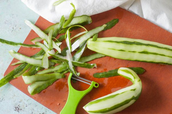 Cucumber Kimchi. Cold, crunchy, funky delicious. A fresher, quicker kimchi than the more famous cabbage version. Gluten free, dairy free. From Blossom to Stem | www.blossomtostem.net