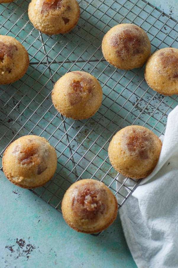 Brown Butter Apple Almond Cakes. Nutty, buttery, cinnamon-scented apple cakes. A rustic, comforting dessert. Gluten free. From Blossom to Stem | Because Delicious | www.blossomtostem.net