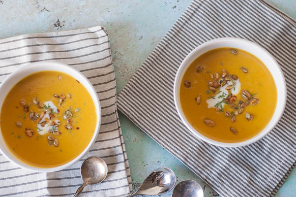 Roasted Heirloom Squash and Tart Apple Soup - Blossom to Stem