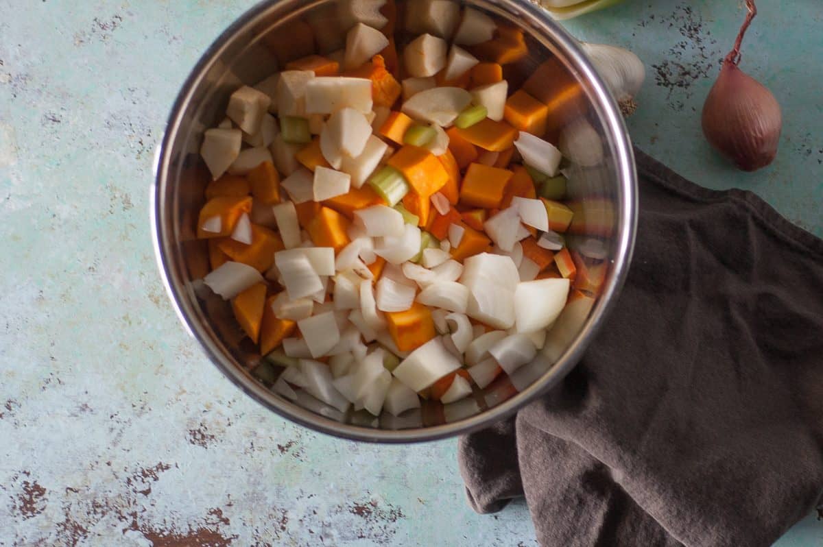 Diced Squash and Apples