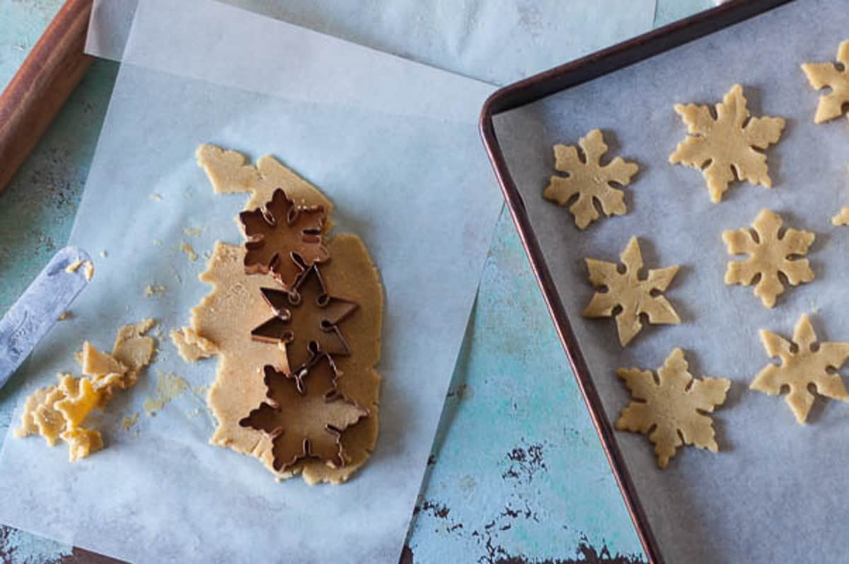 Orange Cardamom Snowflake Cookies