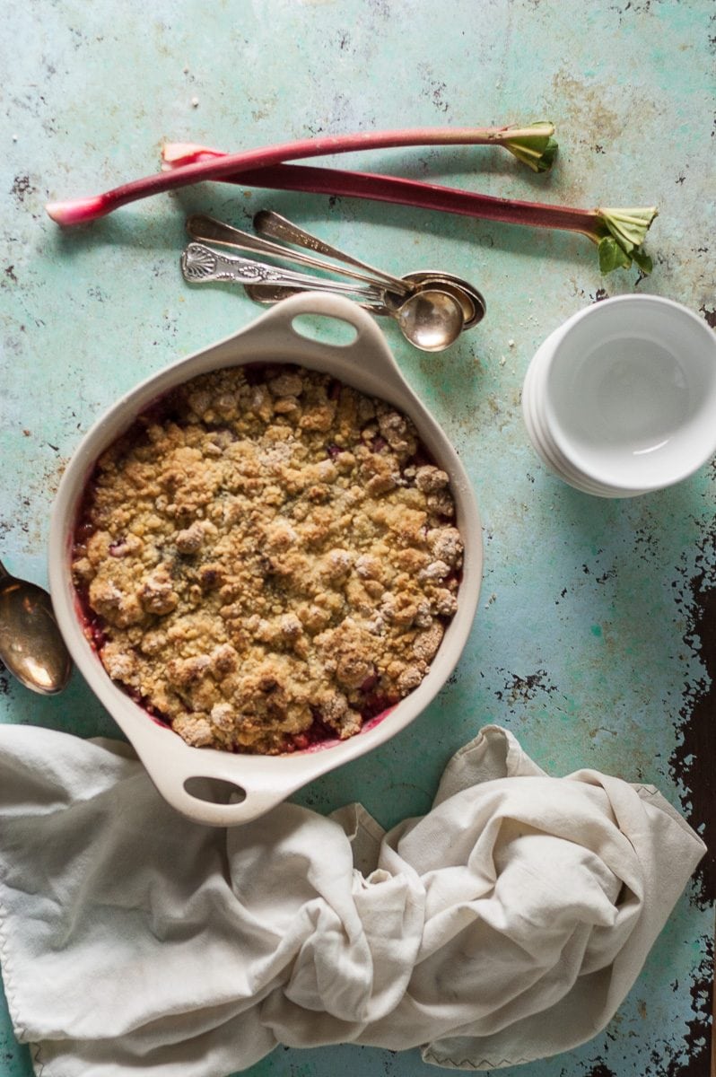 Rhubarb Crumble. From Blossom to Stem | www.blossomtostem.net