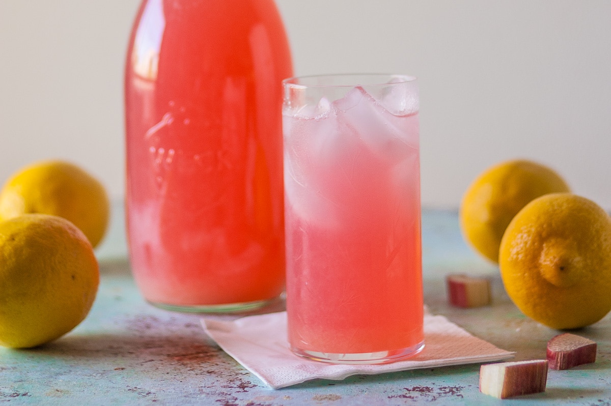 Rhubarb Pink Lemonade. From Blossom to Stem | www.blossomtostem.net