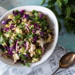 Grilled Cabbage Salad with Peanuts and Mint