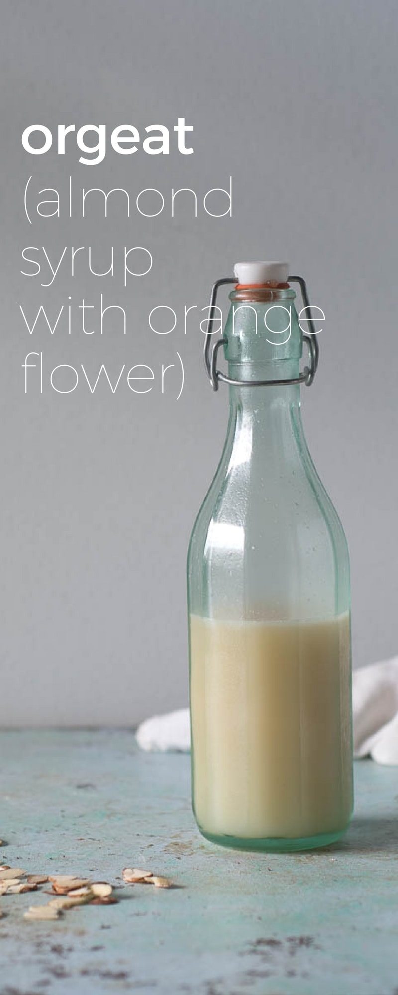 Orgeat. An almond syrup with a hint of orange flower water and a classic cocktail ingredient in the Mai Tai. So easy to make at home.