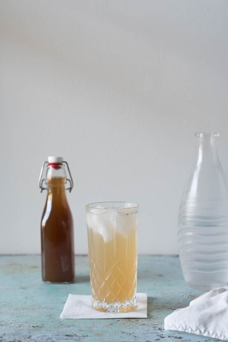 Ginger syrup for homemade ginger ale. A creamy, complex syrup that's not too spicy. Perfect for Moscow Mules, Dark & Stormies, and Jack & Gingers. From Blossom to Stem | Because Delicious | www.blossomtostem.net