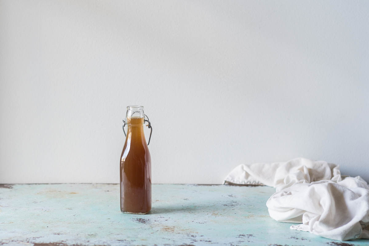 Ginger syrup for homemade ginger ale. A creamy, complex syrup that's not too spicy. Perfect for Moscow Mules, Dark & Stormies, and Jack & Gingers. From Blossom to Stem | Because Delicious | www.blossomtostem.net