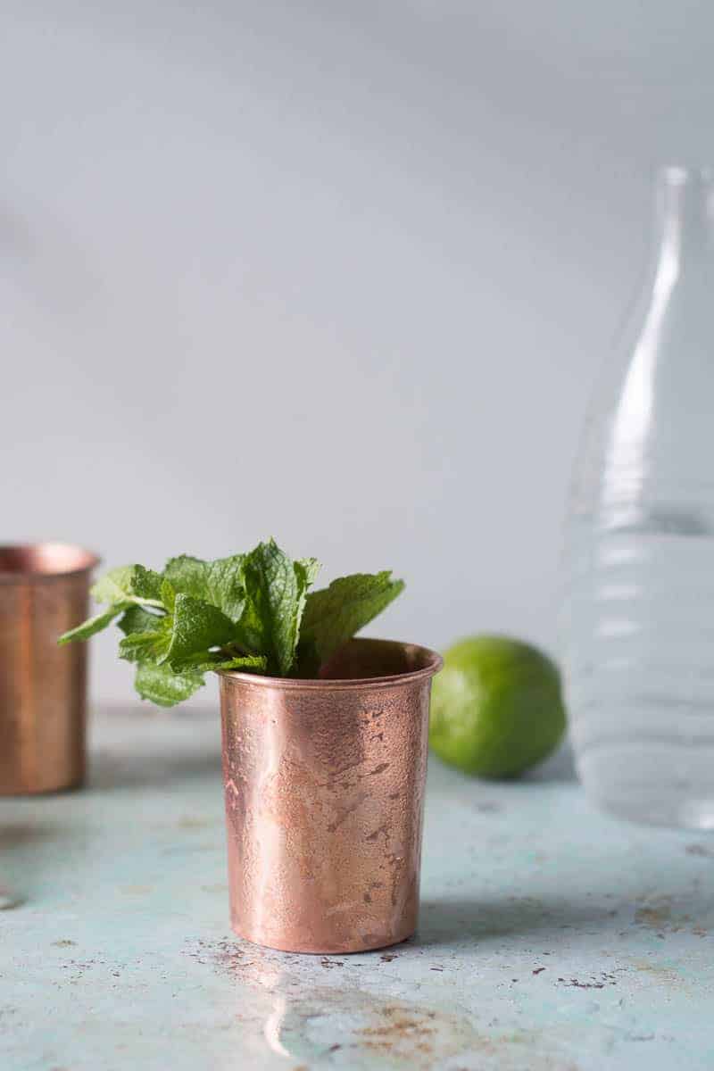 Mule Mezcal. Uma variação da Mula de Moscovo com mezcal fumado, ginger ale e lima. Um cocktail simples e refrescante para os fãs de mezcal. From Blossom to Stem | Because Delicious | www.blossomtostem.net