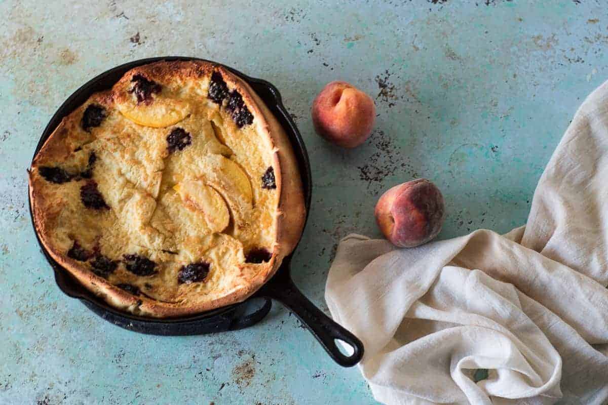 Blackberry Peach Dutch Baby