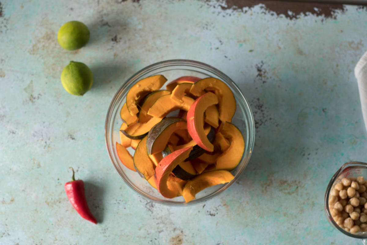 Chile Lime Squash and Chickpea Salad. Vegan, gluten free. From Blossom to Stem | Because Delicious | www.blossomtostem.net