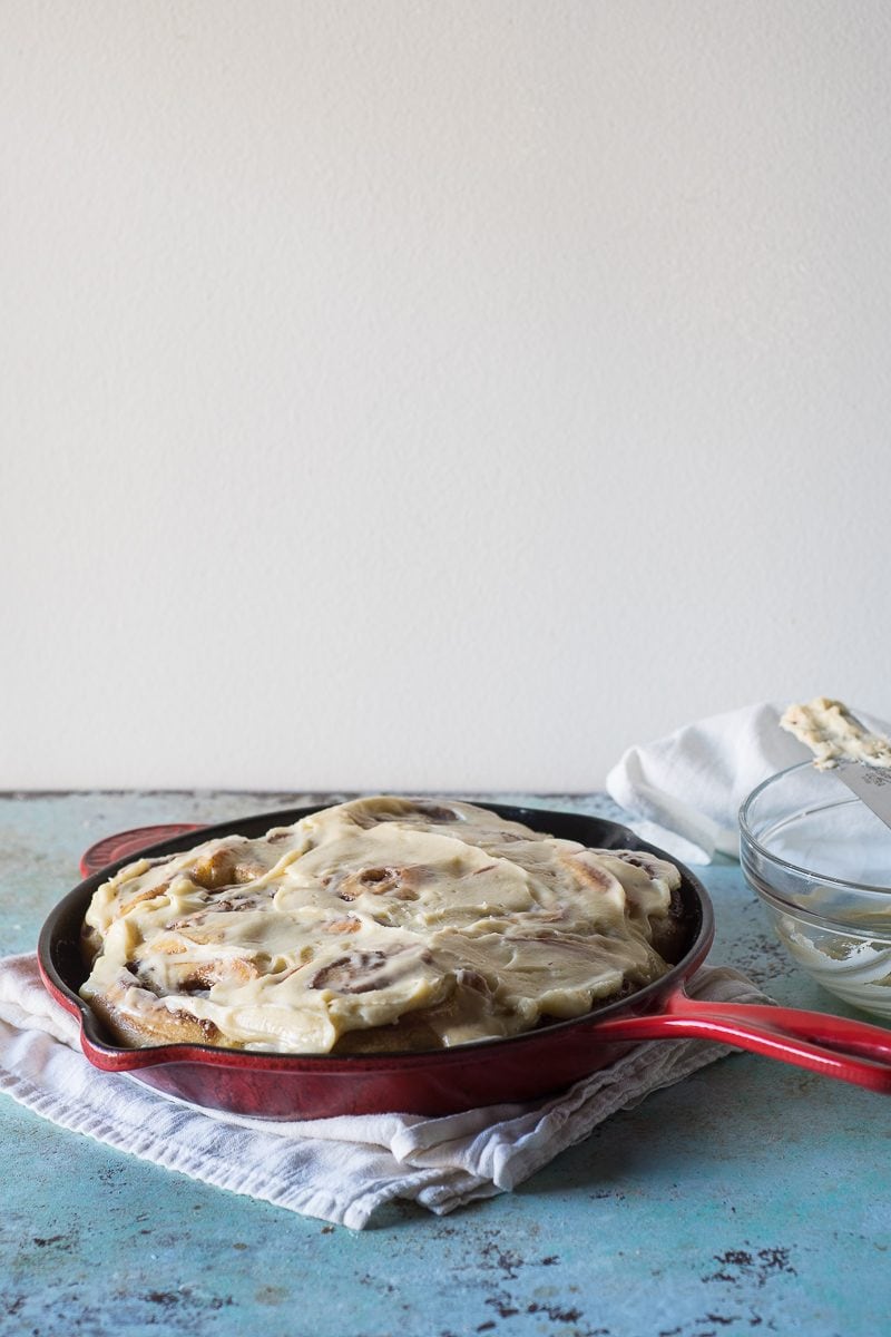 Brioche Cinnamon Rolls with Cream Cheese Icing. A recipe for gooey cinnamon rolls made with no-knead brioche dough. The perfect comforting breakfast treat. From Blossom to Stem | Because Delicious | www.blossomtostem.net