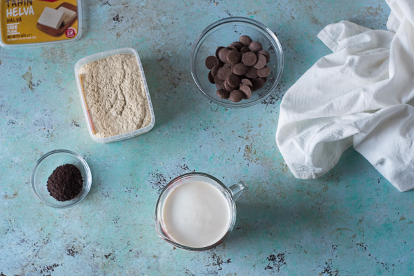 Halvah Milk Chocolate Hot Fudge. This recipe is a twist on hot fudge sauce with sweet sesame paste, milk chocolate, and a hint of coffee. So good. Gluten free. From Blossom to Stem | Because Delicious | www.blossomtostem.net