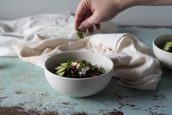 Black Beans and Rice Bowl. Blossom to Stem | www.blossomtostem.net