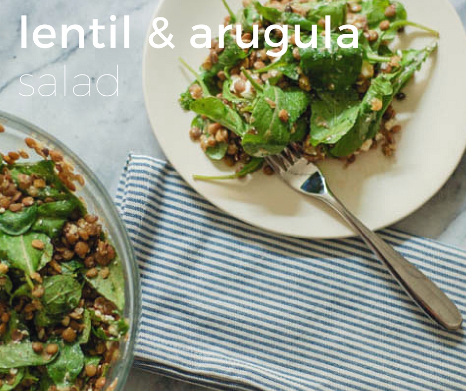 Lentil and Arugula Salad From Blossom to Stem www.blossomtostem.net