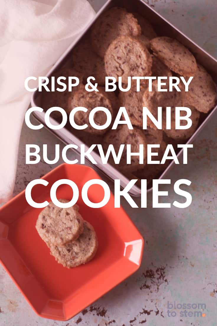 Crisp & Buttery Cocoa Nib Buckwheat Cookies