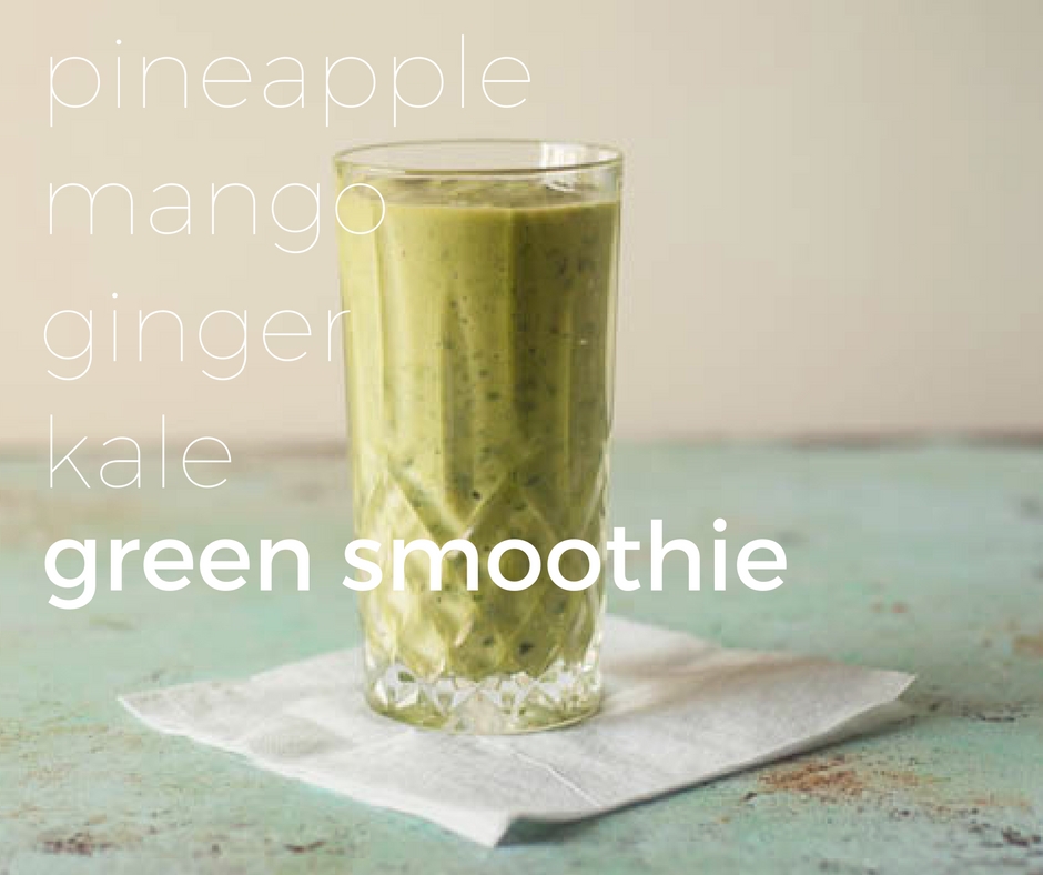 Pineapple Mango Ginger Green Smoothie From Blossom to Stem www.blossomtostem.net