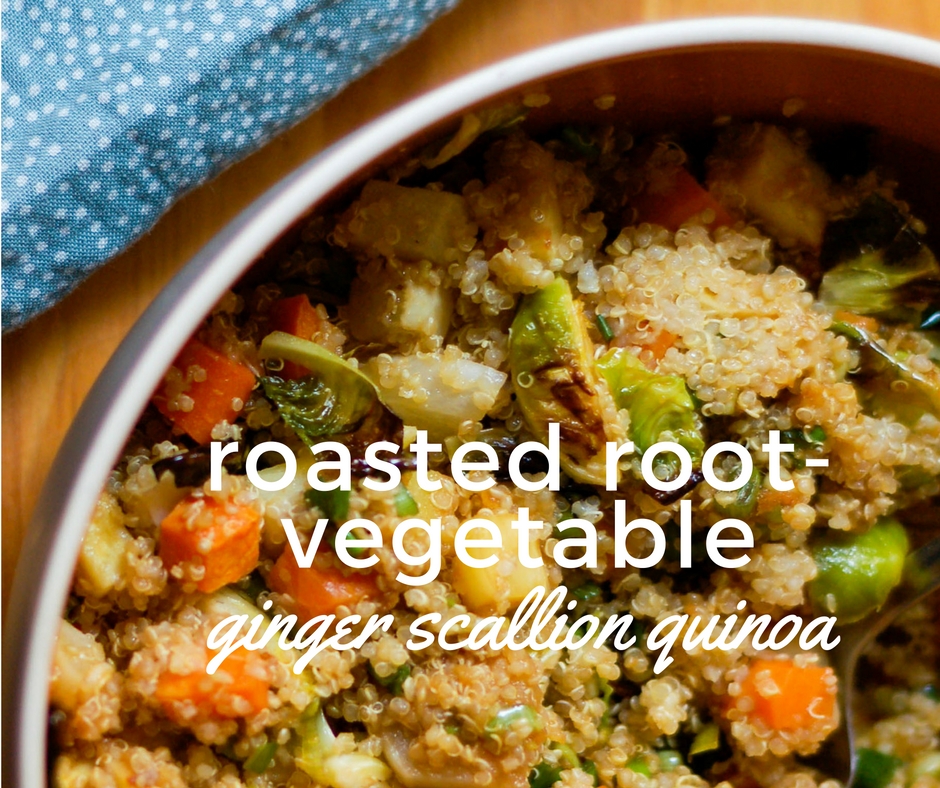 Roasted Root Vegetable and Ginger Scallion Quinoa From Blossom to Stem www.blossomtostem.net