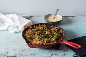 Fideos with Chickpeas, Fennel, and Kale. Vegetarian, vegan. From Blossom to Stem | Because Delicious | www.blossomtostem.net