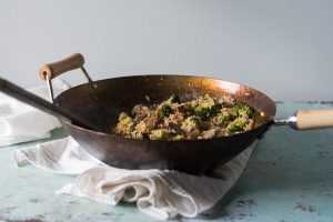 Kimchi Fried Rice with Broccoli and Mushrooms. From Blossom to Stem | www.blossomtostem.net
